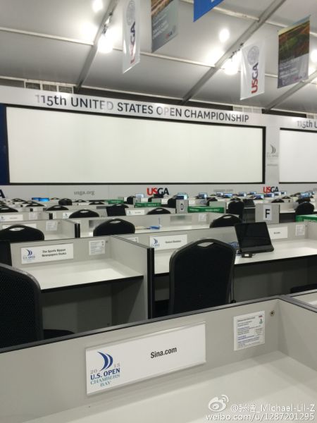 网友晒照的美国公开赛新浪工作台