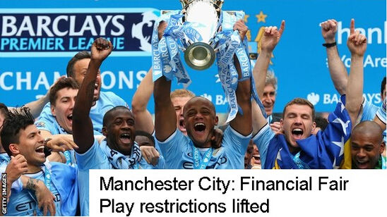 BBC证实，欧足联解除了对曼城的处罚