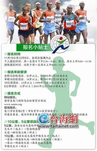 厦门马拉松明起报名，赛事规模“瘦身”报名要抓紧。