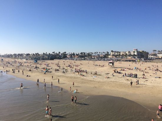 美国西海岸美丽的亨廷顿海滩。