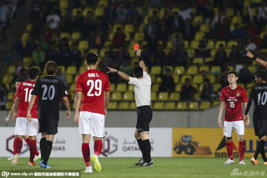 李学鹏被多基红牌罚下