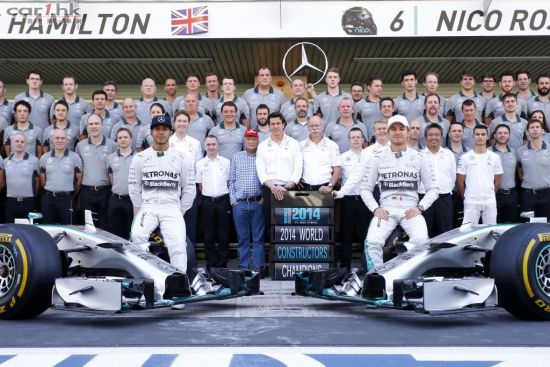 梅赛德斯车队统治了2014赛季