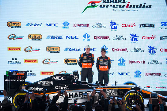 印度力量车队发布新车VJM08新涂装