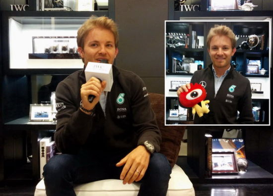 德国车手尼科-罗斯博格在上海接受采访