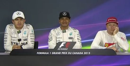 汉密尔顿夺得杆位，罗斯博格第二，莱科宁第三