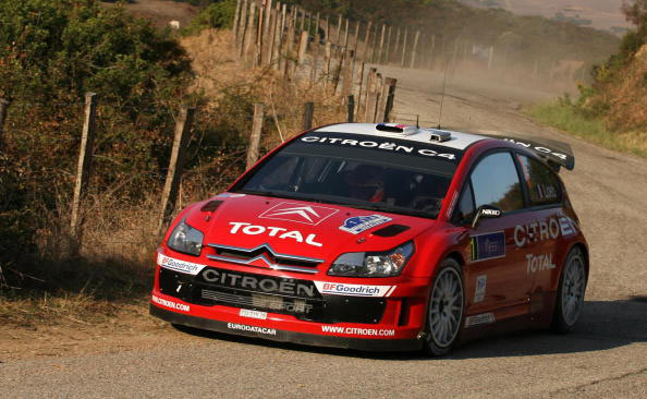 图文wrc法国科西嘉站试跑勒布驾雪铁龙c4战车