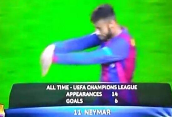 内马尔表示，他跳水的庆祝动作并不是讽刺C罗