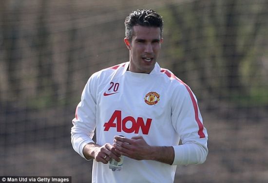 范佩西在训练中