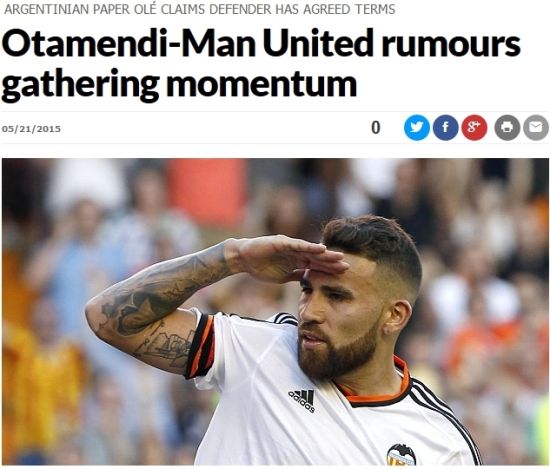 《马卡报》截屏 曼联与奥塔门迪达协议