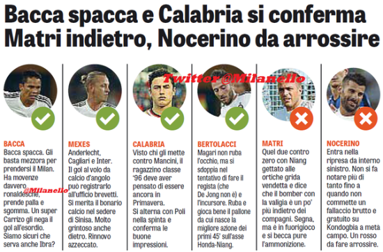 诺切里诺和马特里表现糟糕