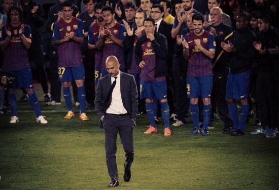 瓜迪奥拉在巴萨最后一个主场比赛