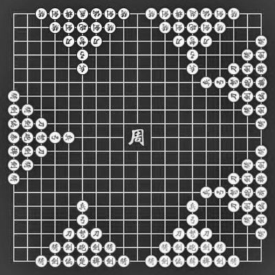 北宋宰相司马光对于当时民间流行的两人对战的象棋模式感觉不过瘾，日理万机之余，把围棋盘当象棋盘，造出了能七人同时混战的“七国象戏”。图为今人复制的七国象戏图资料图片