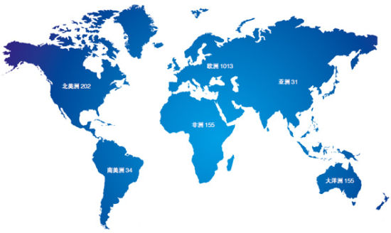 欧巡赛冠军分布图