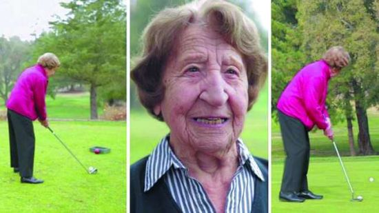 102岁老妪成高球高手