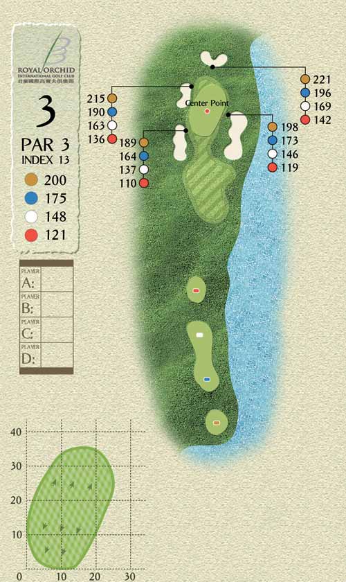 图文顺德君兰国际高尔夫球会球道图3号洞