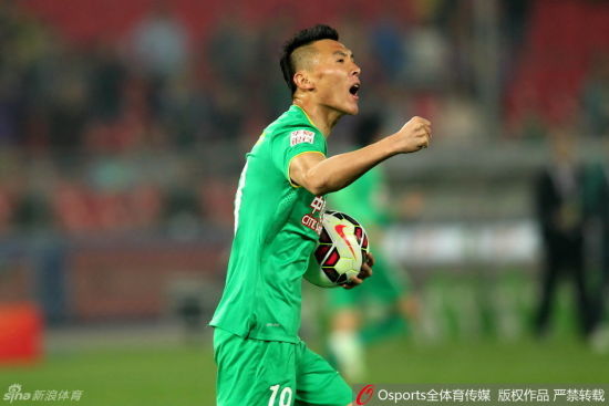 于大宝庆祝进球