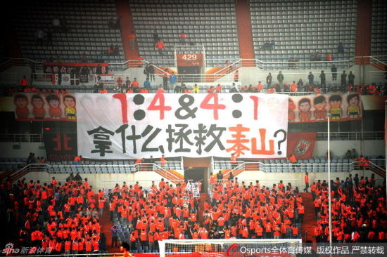 鲁能球迷不满球队亚冠表现