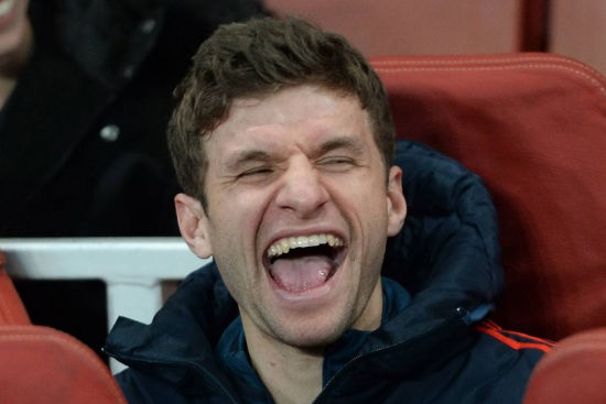 资料图：拜仁穆勒喜笑颜开