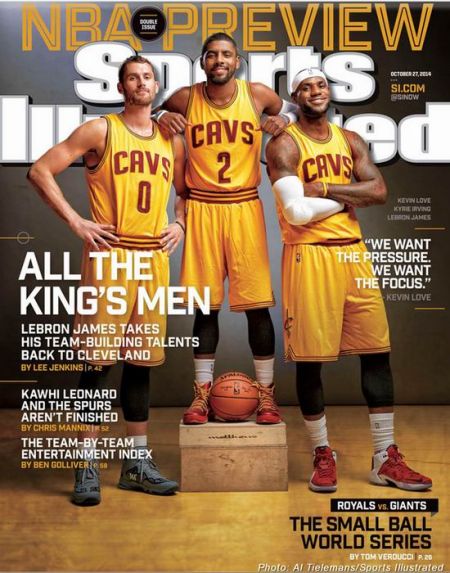 骑士三巨头成SI新一期封面人物