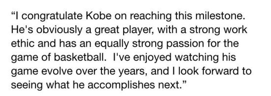 乔丹发声明祝贺科比