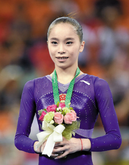 姚金男获得体操世锦赛女子高低杠冠军