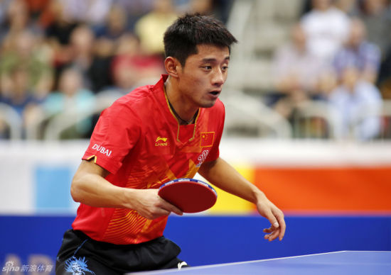 张继科在比赛中