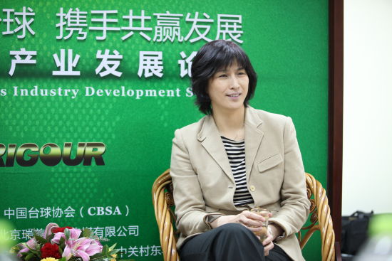 中国台球协会秘书长王涛接受采访