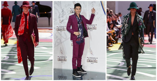 红毯上的Burberry Prorsum 2015春夏男装对比图