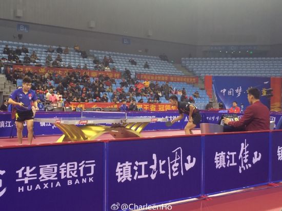 张继科在比赛中