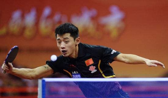 张继科在比赛中