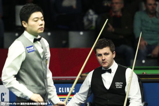 德国赛首轮丁俊晖不敌瑞恩戴出局