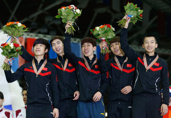 中国男队获得接力金牌