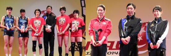 最佳六人以及V联赛荣誉奖得主