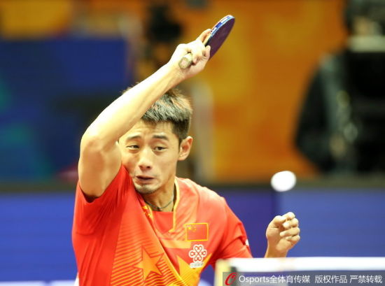 张继科在比赛中