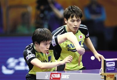 昨天，日本年轻组合森园政崇/大岛佑哉险些爆冷淘汰张继科/许昕。本版图片/Osports