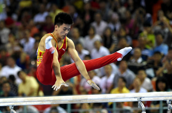 北京时间5月31日,2015年全国体操锦标赛暨第一届全国青年运动会测试