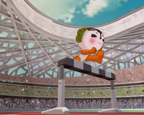 图文福娃奥运漫游记剧照福娃迎迎跨栏高手