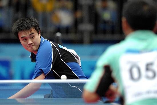 15届泛美运动会乒乓球男子单打决赛中,以4比3战胜阿根廷华裔选手刘松