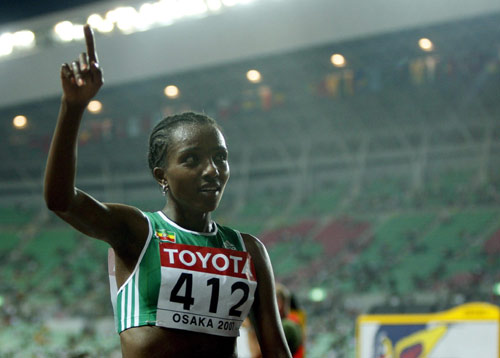 图文-世锦赛女子10000米决赛 迪巴巴:我又是第一