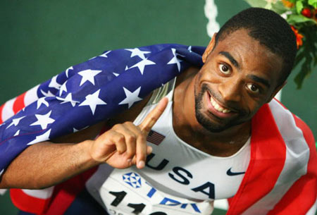 图文-田径世锦赛男子百米决赛 盖伊一副可爱模样