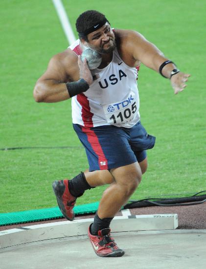 图文-世锦赛美国选手获男子铅球金牌 霍法力大无穷