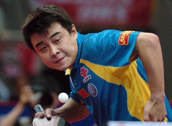 图文-乒球亚锦赛王皓夺男单金牌 王皓表情古怪
