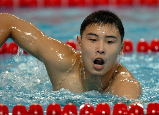 图文-游泳全国锦标赛24日 施扬男子50米自由泳夺冠