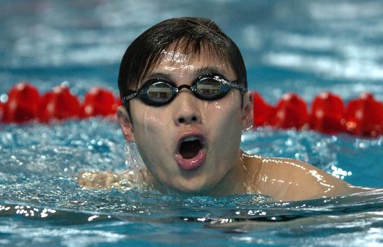 图文-游泳全国锦标赛 孙晓磊男子50米仰泳夺魁