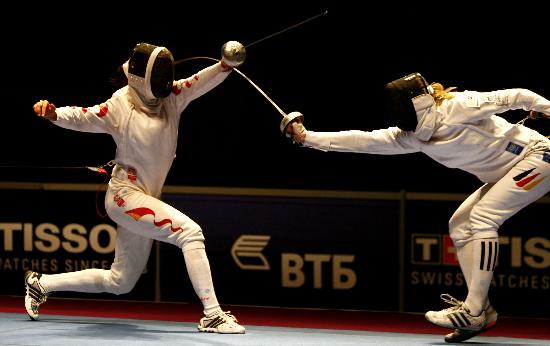 图文-击剑世锦赛李娜重剑摘银 海德曼攻势凶猛