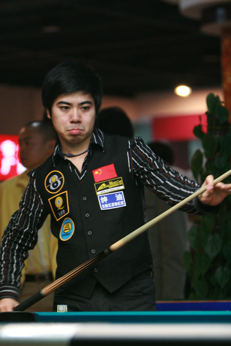 图文-"绅迪"杯九球排名赛 王铭有些无奈