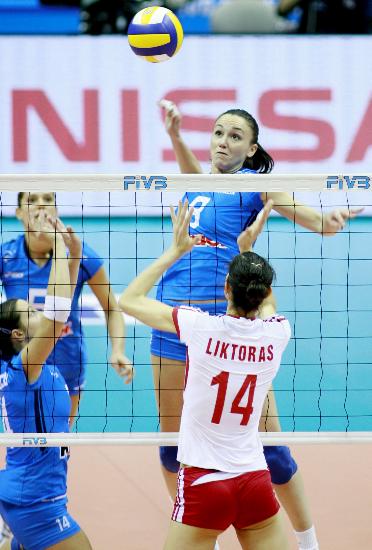 图文女排世界杯意大利30波兰巴拉扎拉开阵势