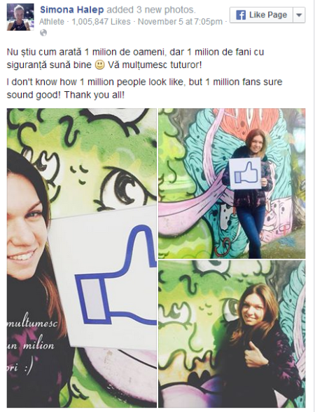 罗马尼亚姑娘在脸书上感谢粉丝们对她的支持