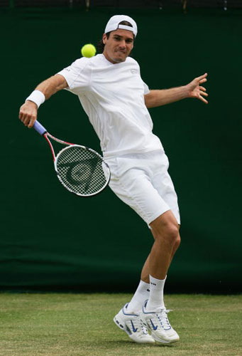 图文男单第三轮图萨诺夫vs哈斯哈斯重心不稳