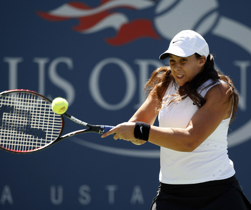 图文-威氏姐妹携手冲击美网八强 巴托丽双手回球_网球频道_nike新浪